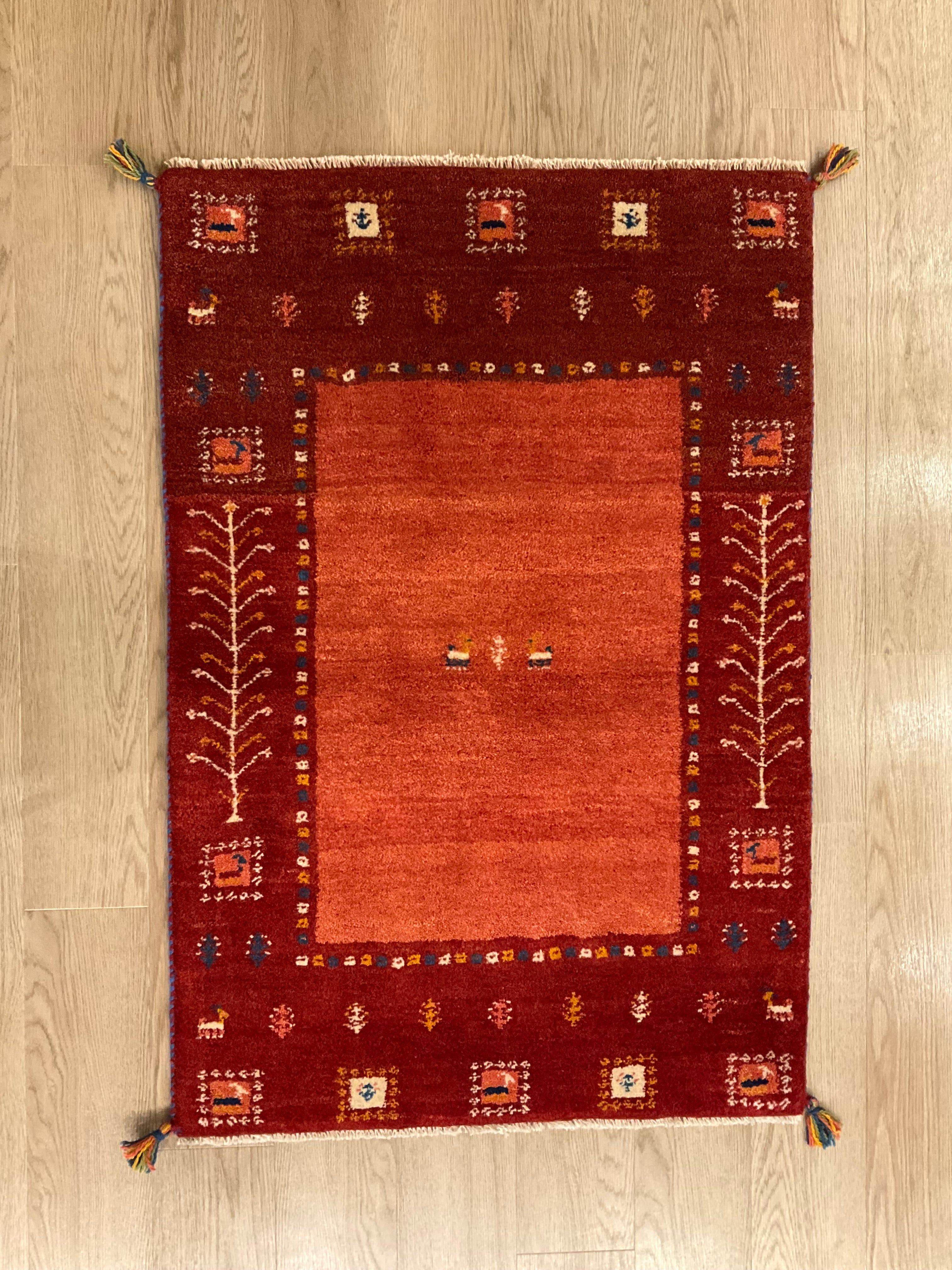 ギャッベ 130cm x 80cm RJ3946 – ペルシャ絨毯専門店 ペルシャンパトリス